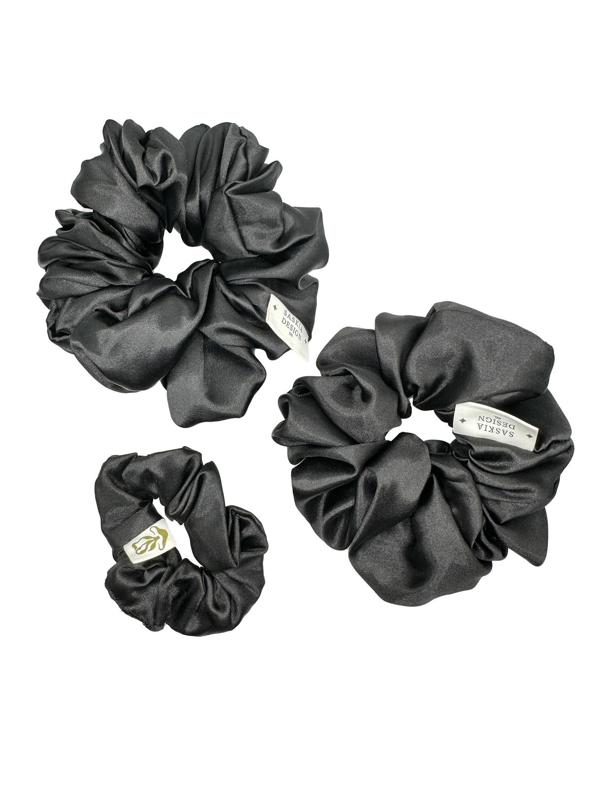 Black Satin Scrunchie
