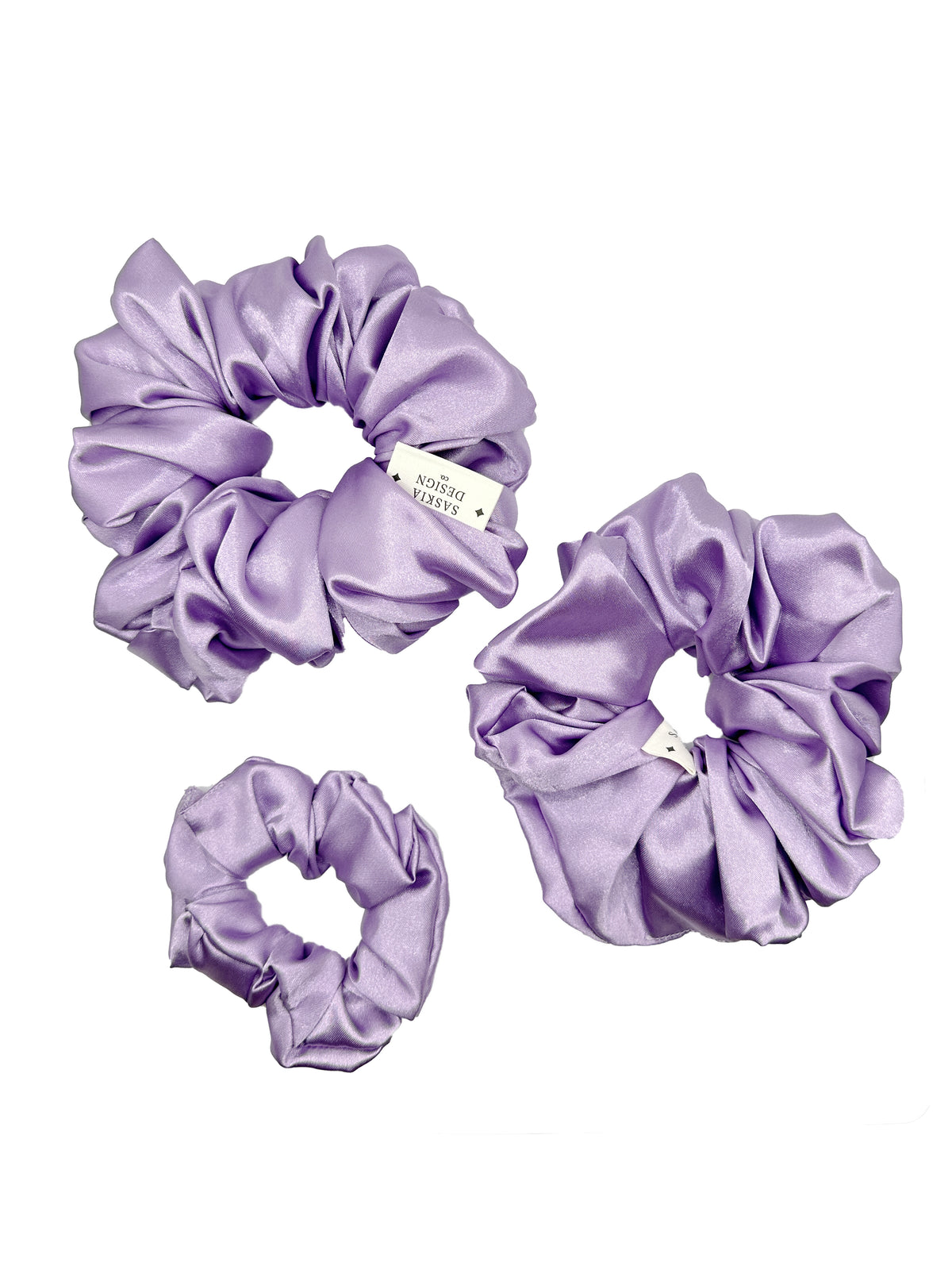 Lavender Satin Scrunchie