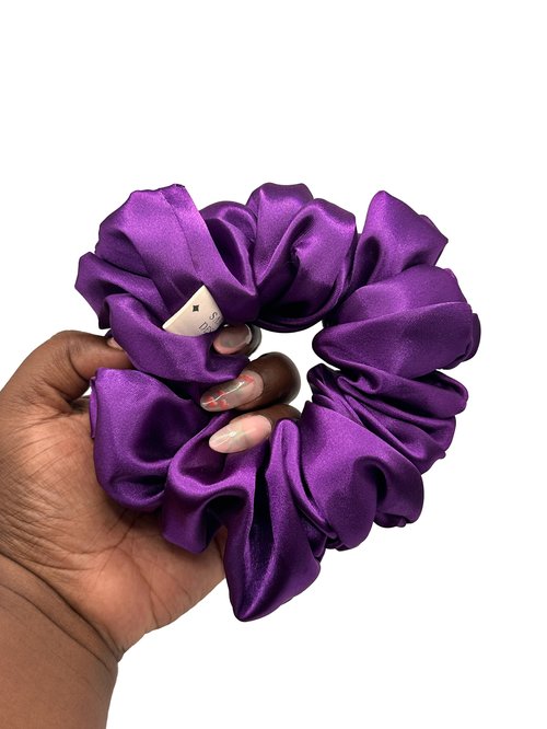Amethyst Satin Scrunchie