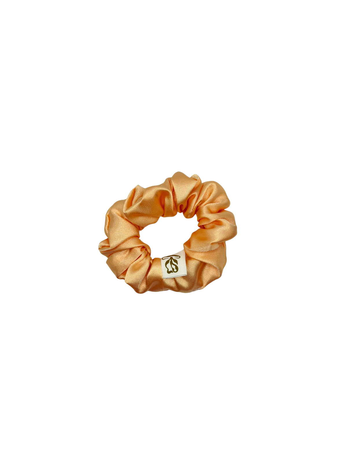 Apricot Satin Scrunchie