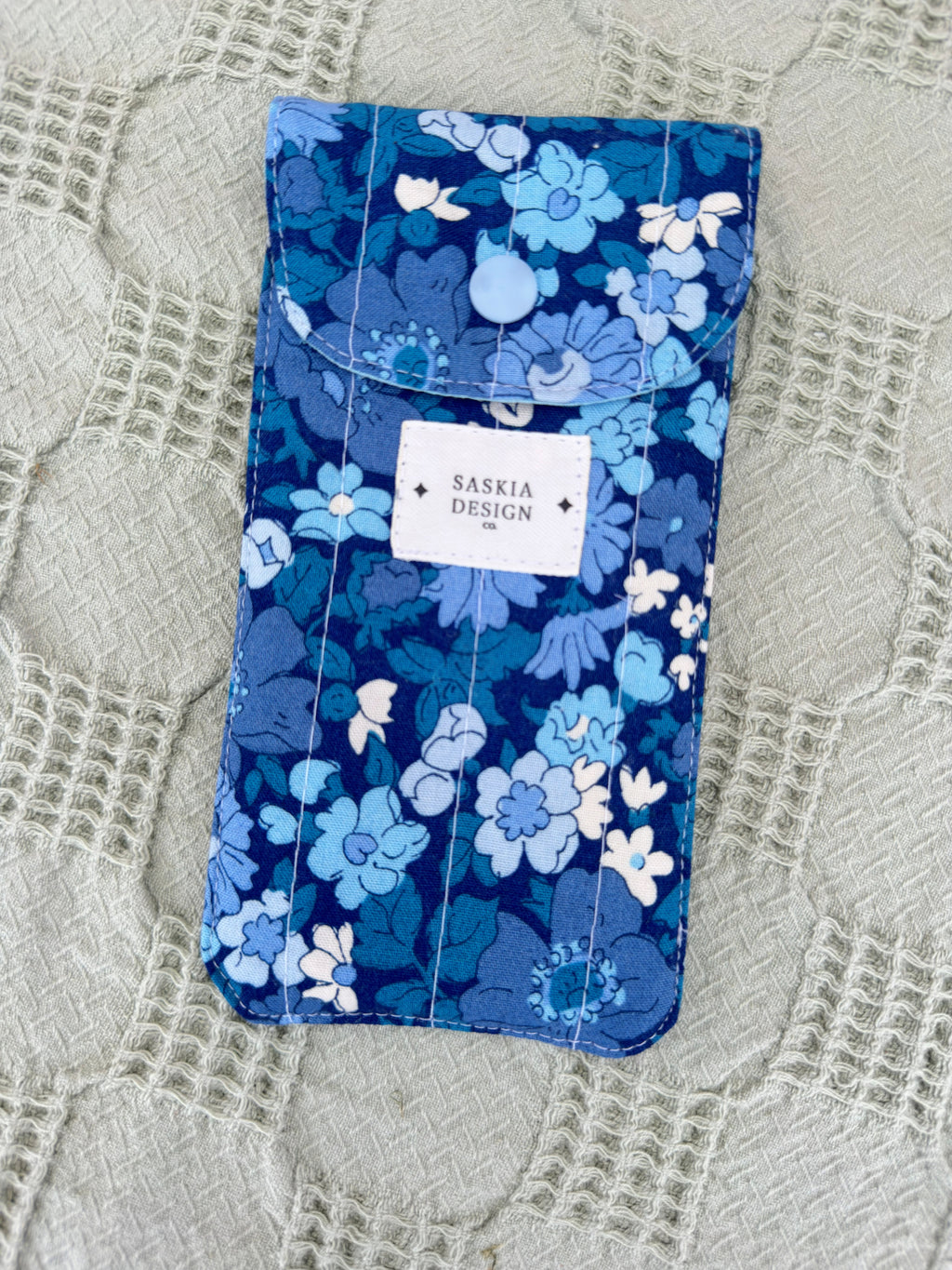 Blueberry Fields Quilted Glasses Case