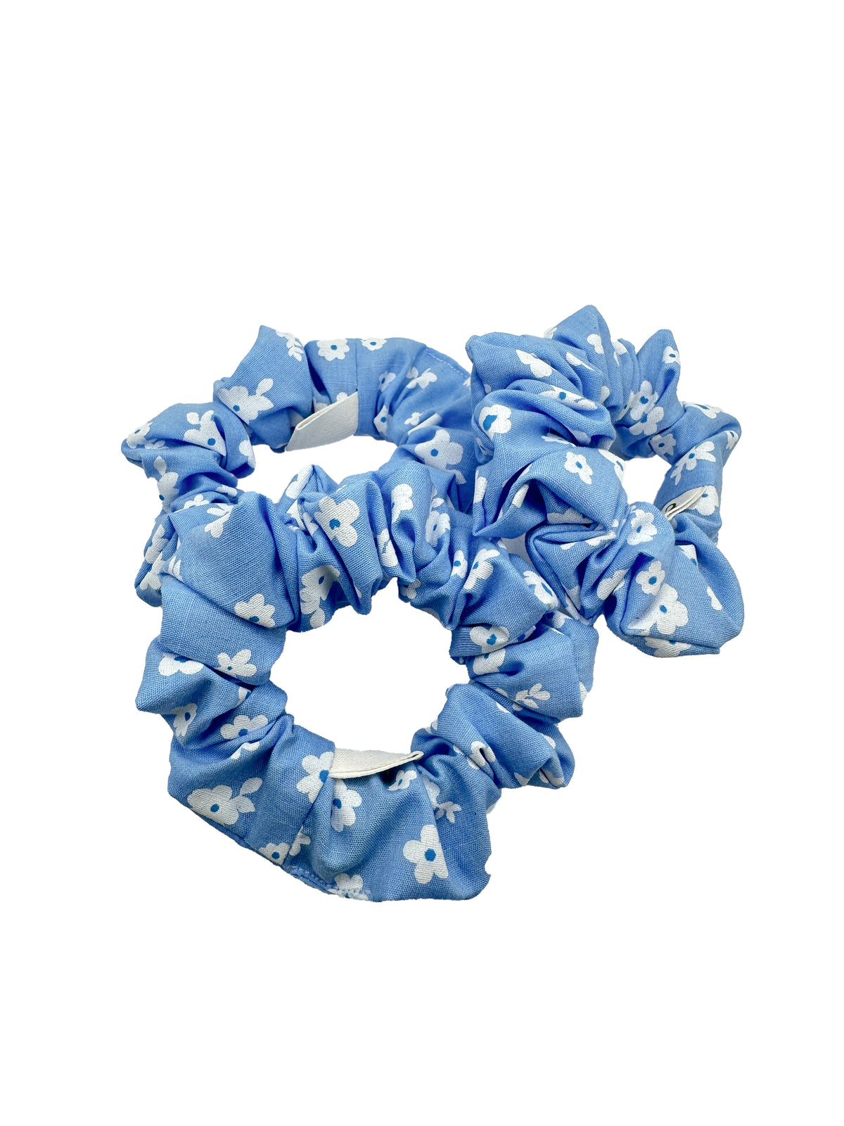 Sky Blossom Cotton Scrunchie