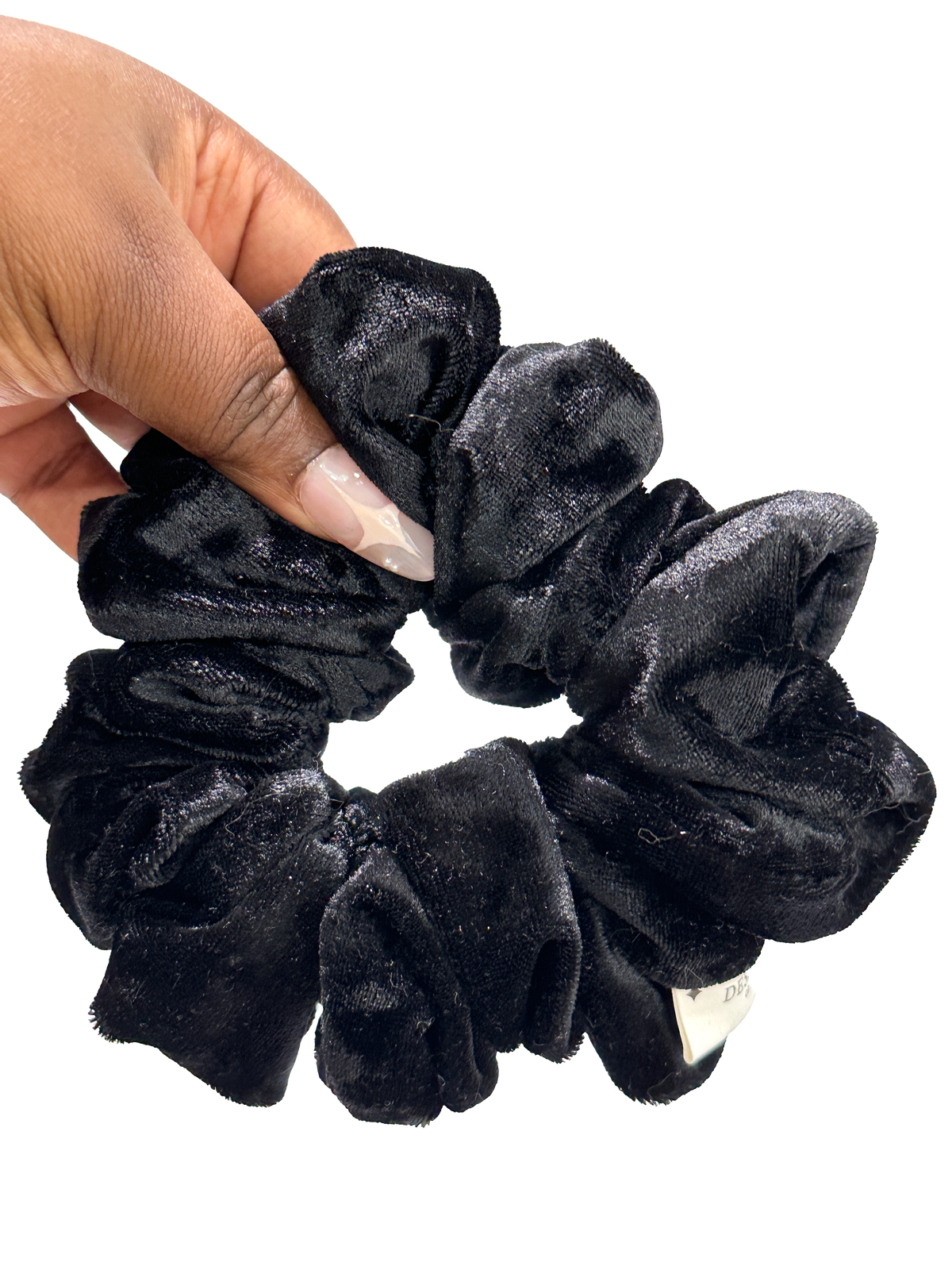 Bold in Black Velvet Scrunchie