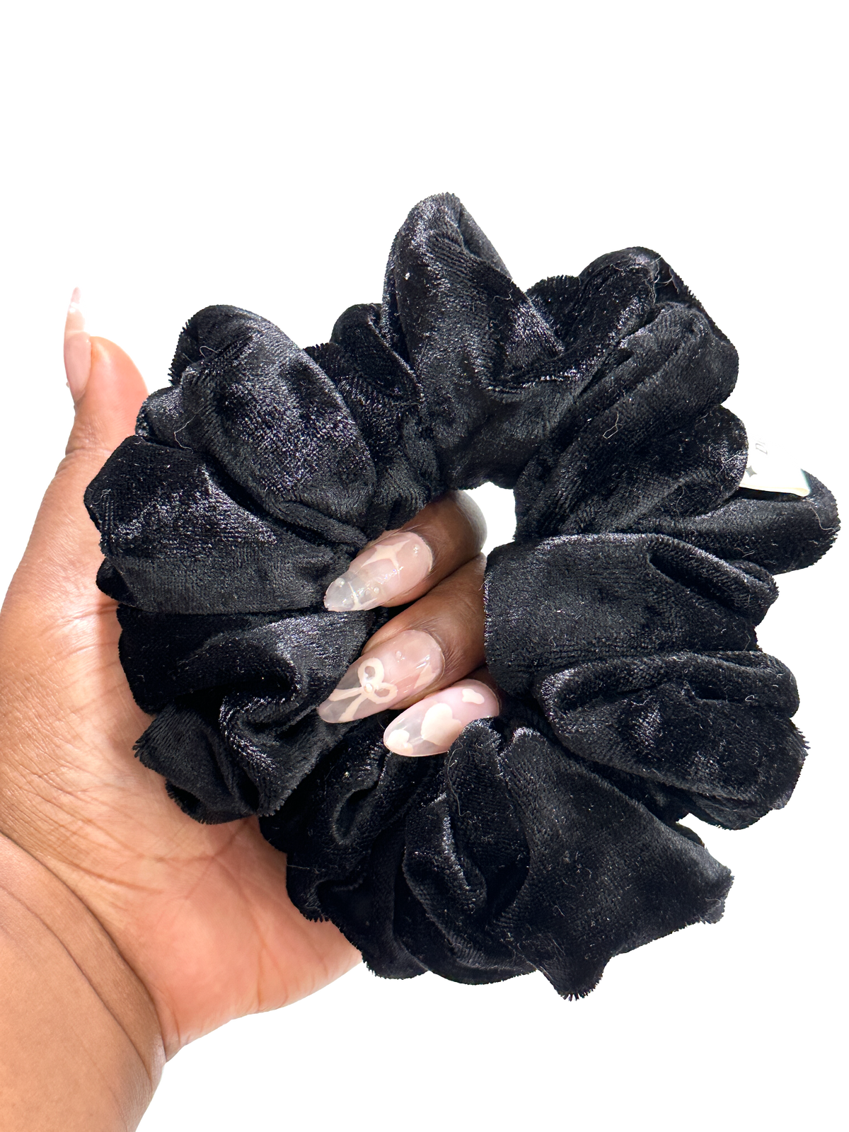 Bold in Black Velvet Scrunchie