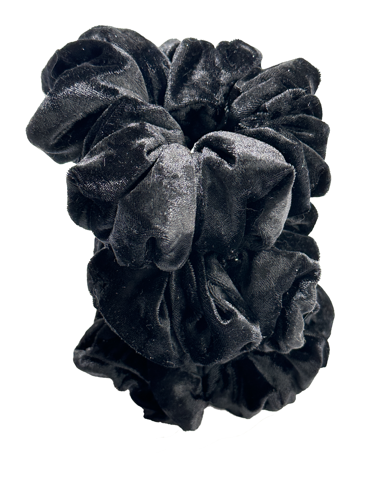Bold in Black Velvet Scrunchie