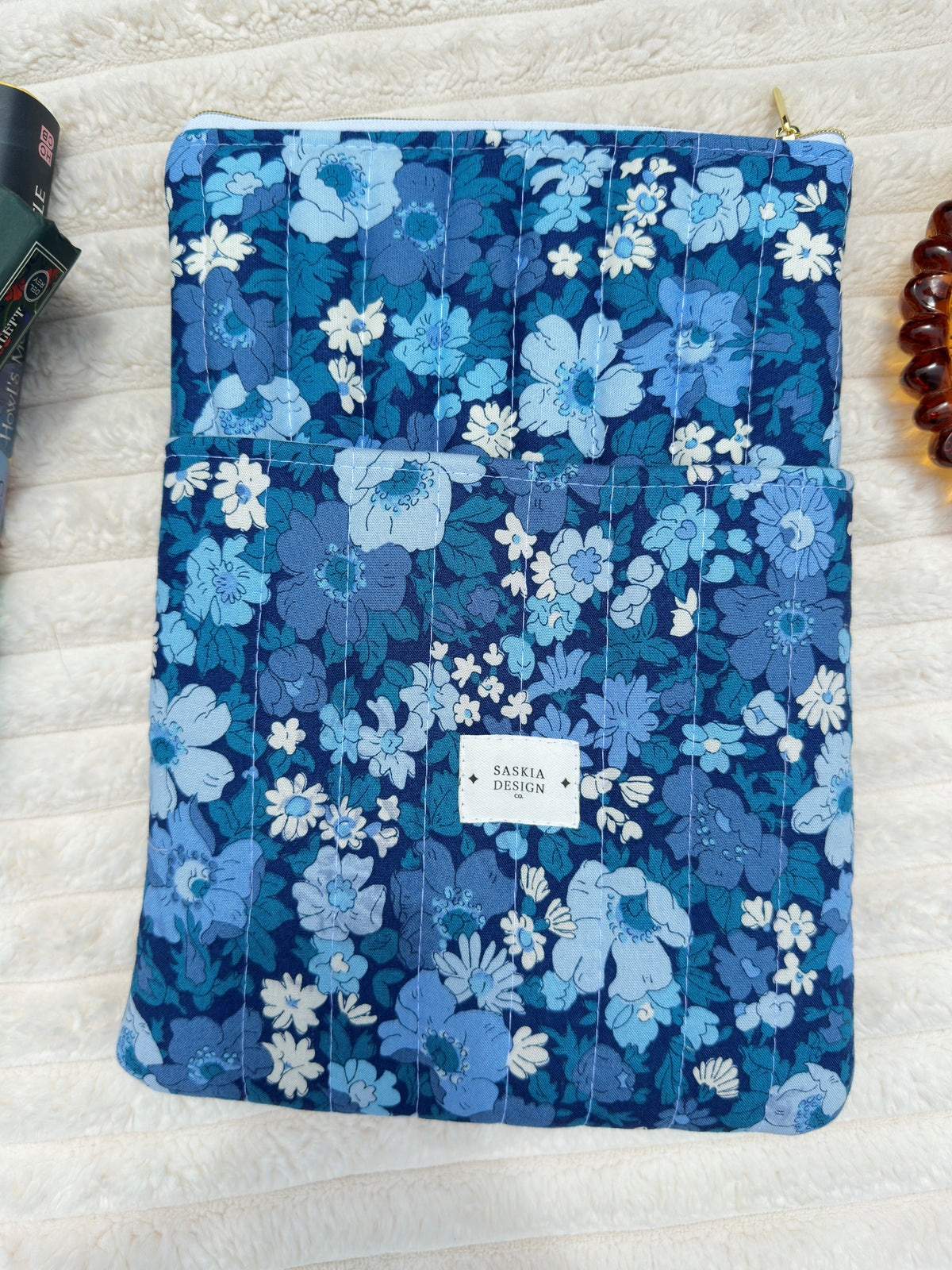 Blueberry Fields Quilted Book Sleeve