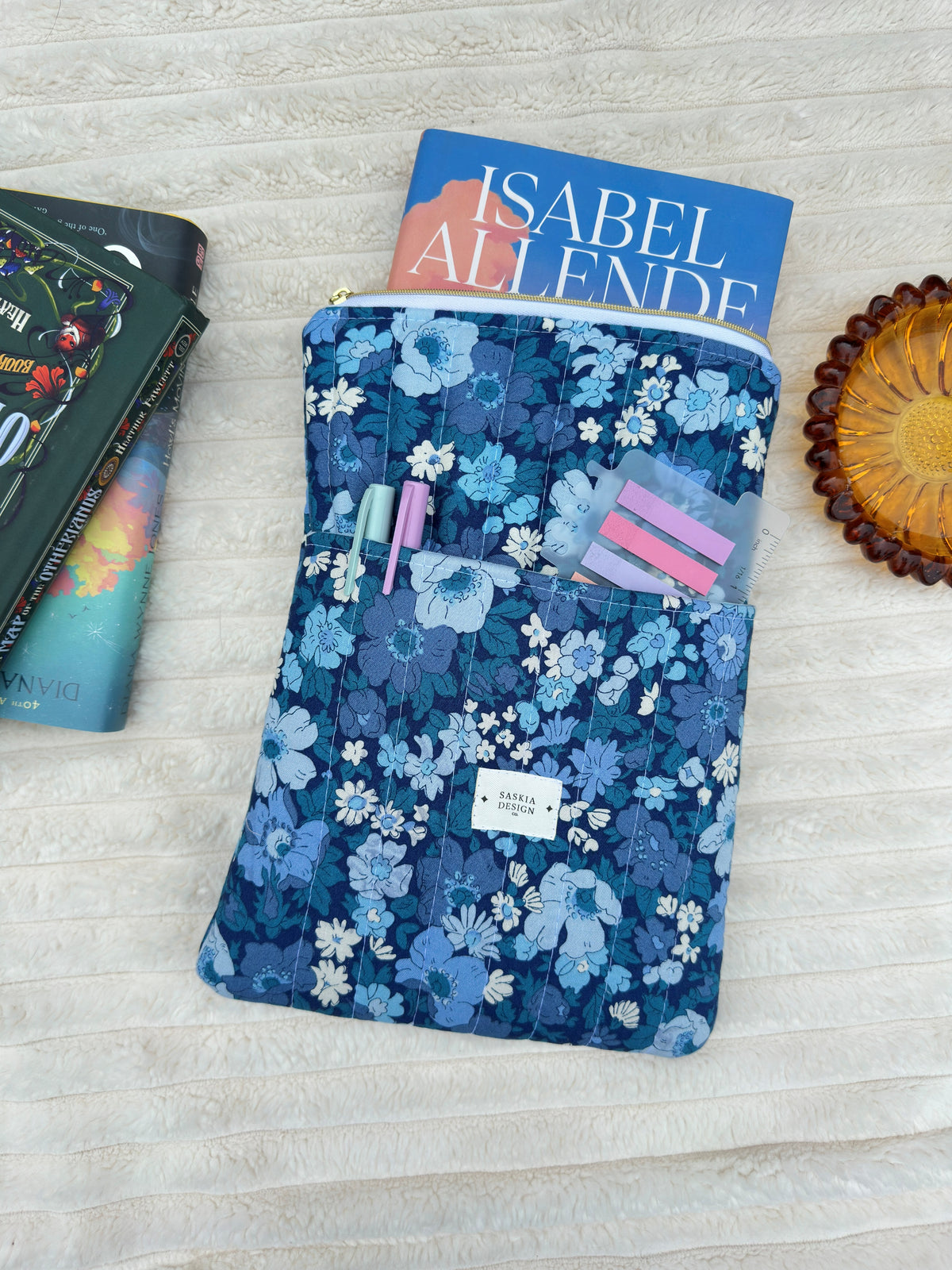Blueberry Fields Quilted Book Sleeve