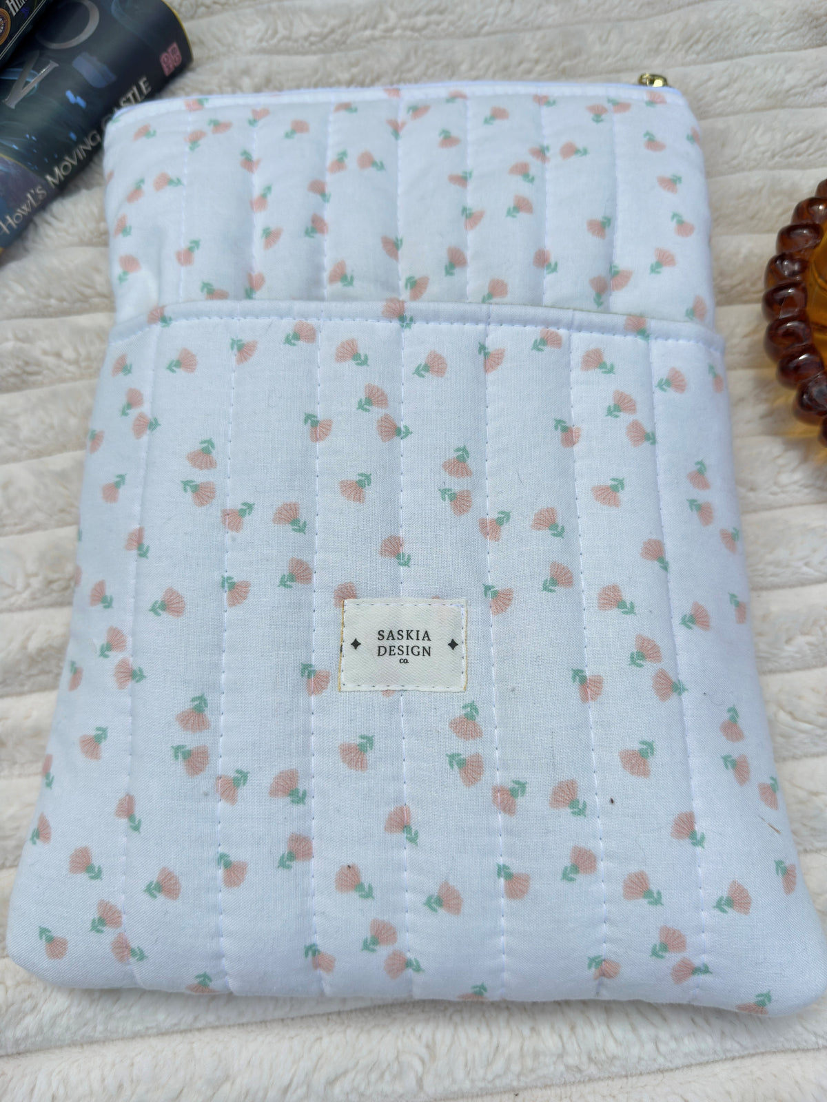 Hibiscus Quilted Book Sleeve