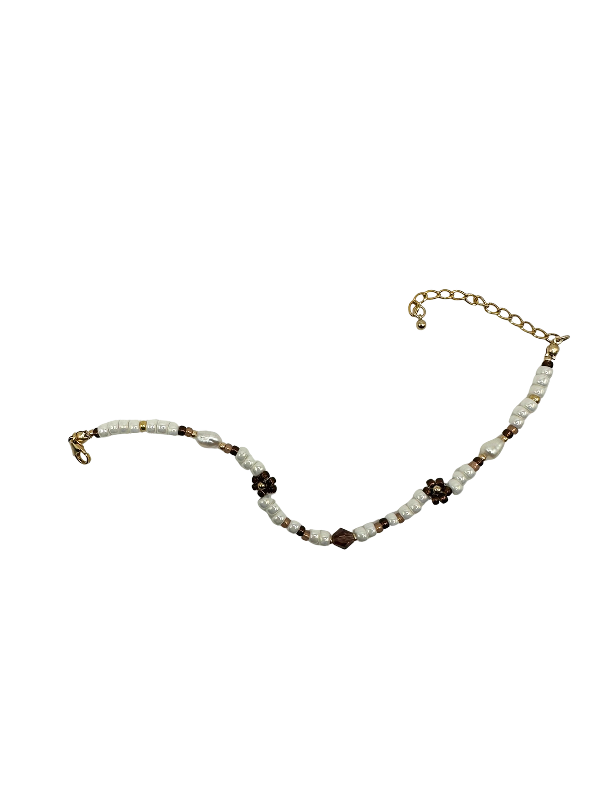 Beaded Flower Bracelet - Fall