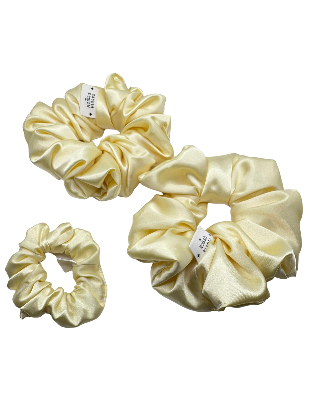 Butter Yellow Satin Scrunchie