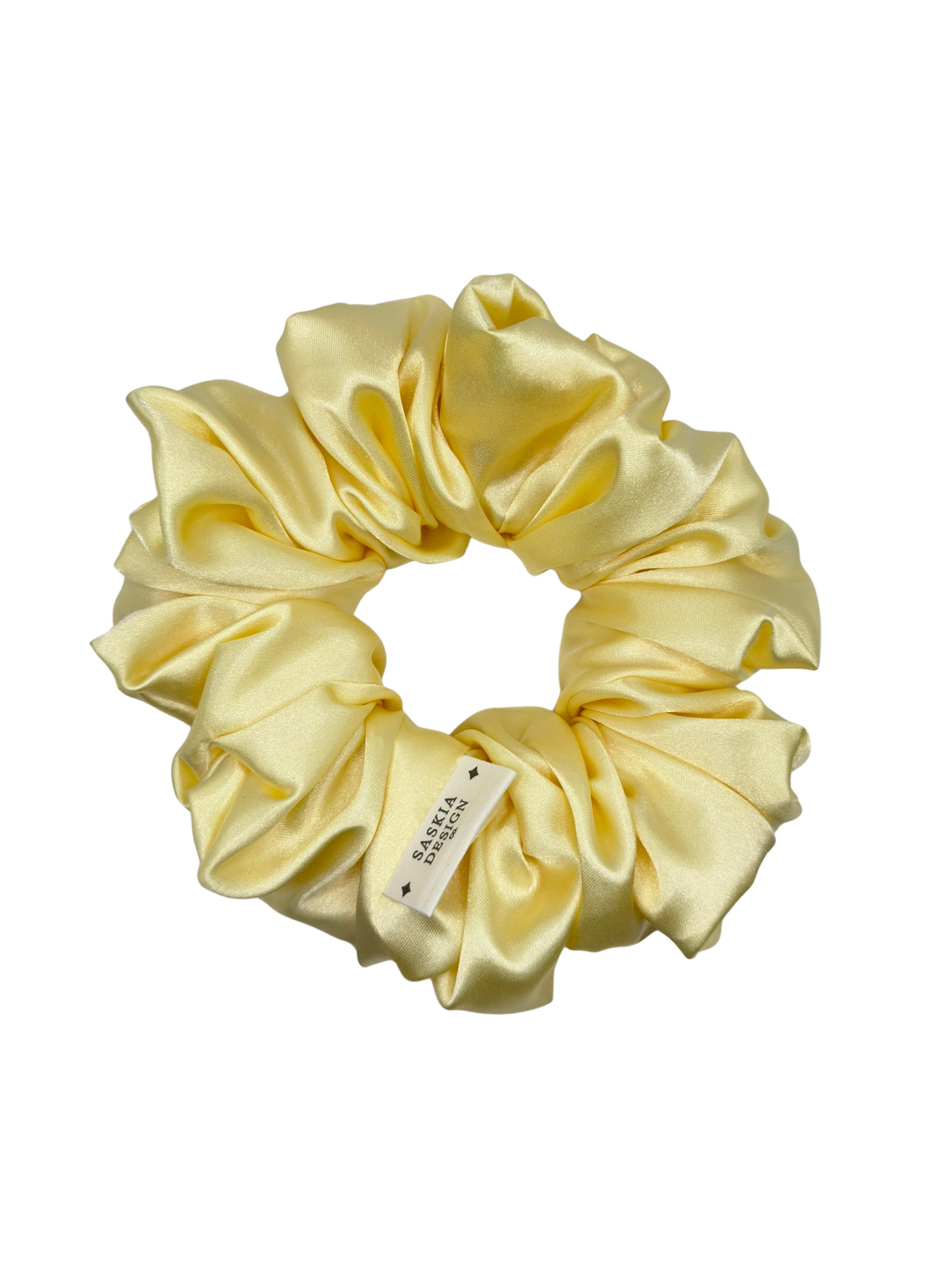 Butter Yellow Satin Scrunchie