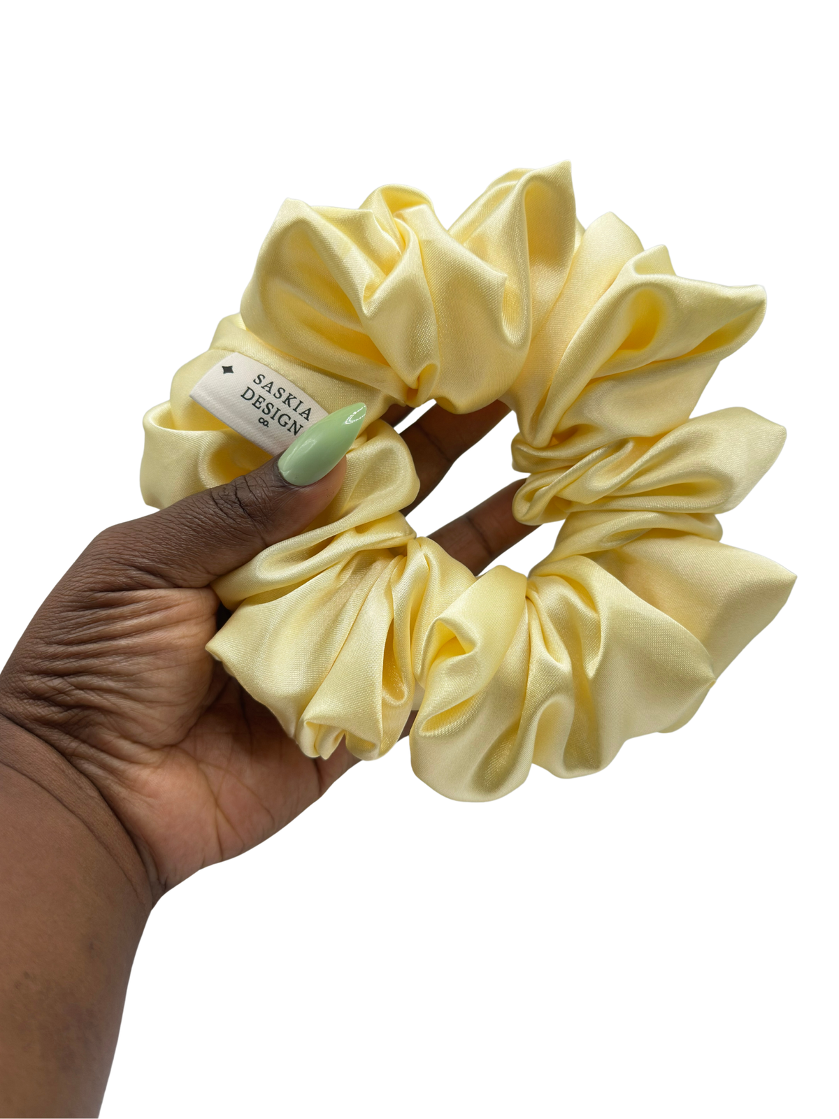 Butter Yellow Satin Scrunchie