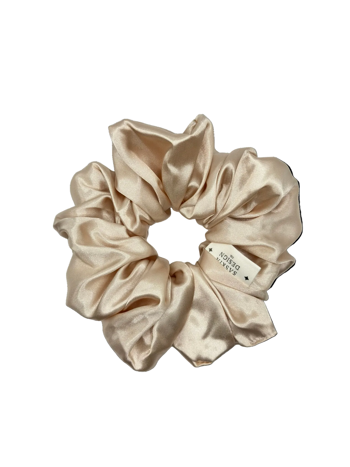 Champagne Satin Scrunchie