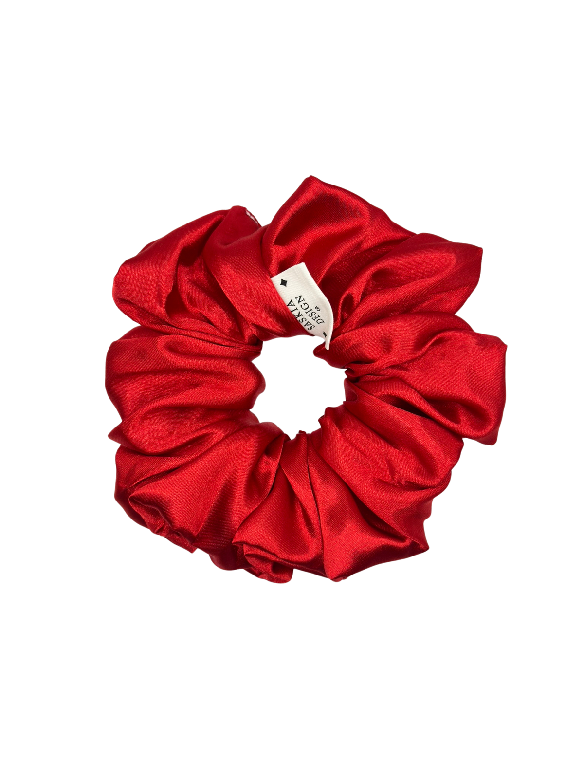 Cherry Satin Scrunchie