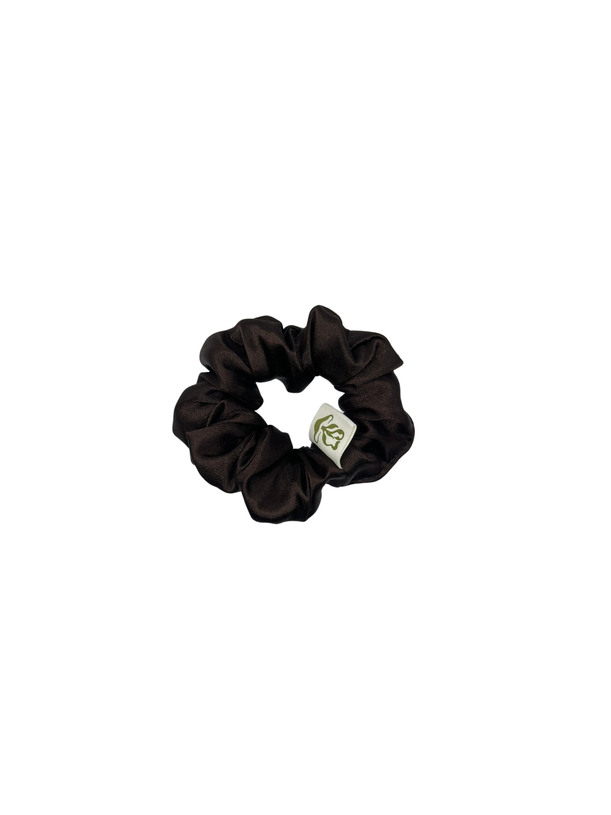 Chocolate Satin Scrunchie