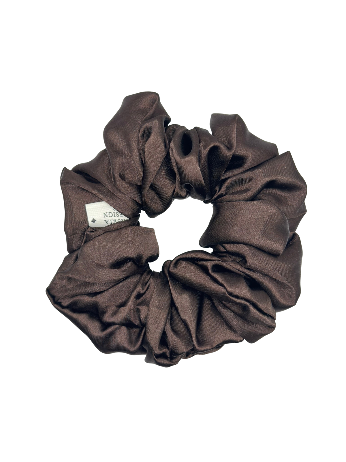 Chocolate Satin Scrunchie