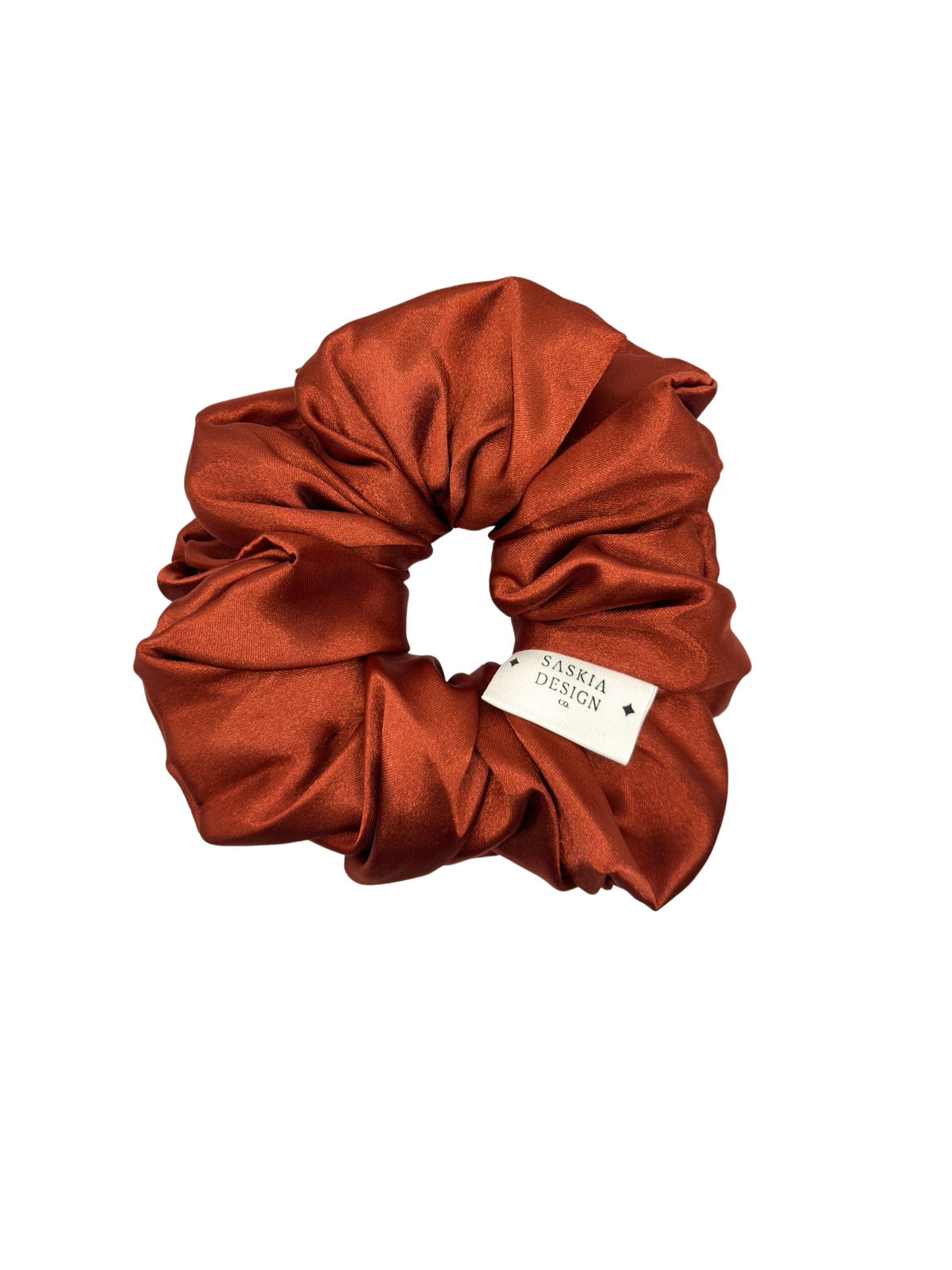 Cinnamon Satin Scrunchie