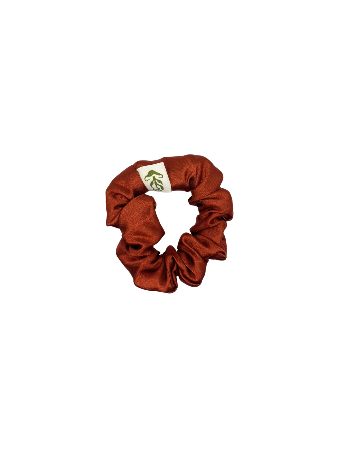 Cinnamon Satin Scrunchie