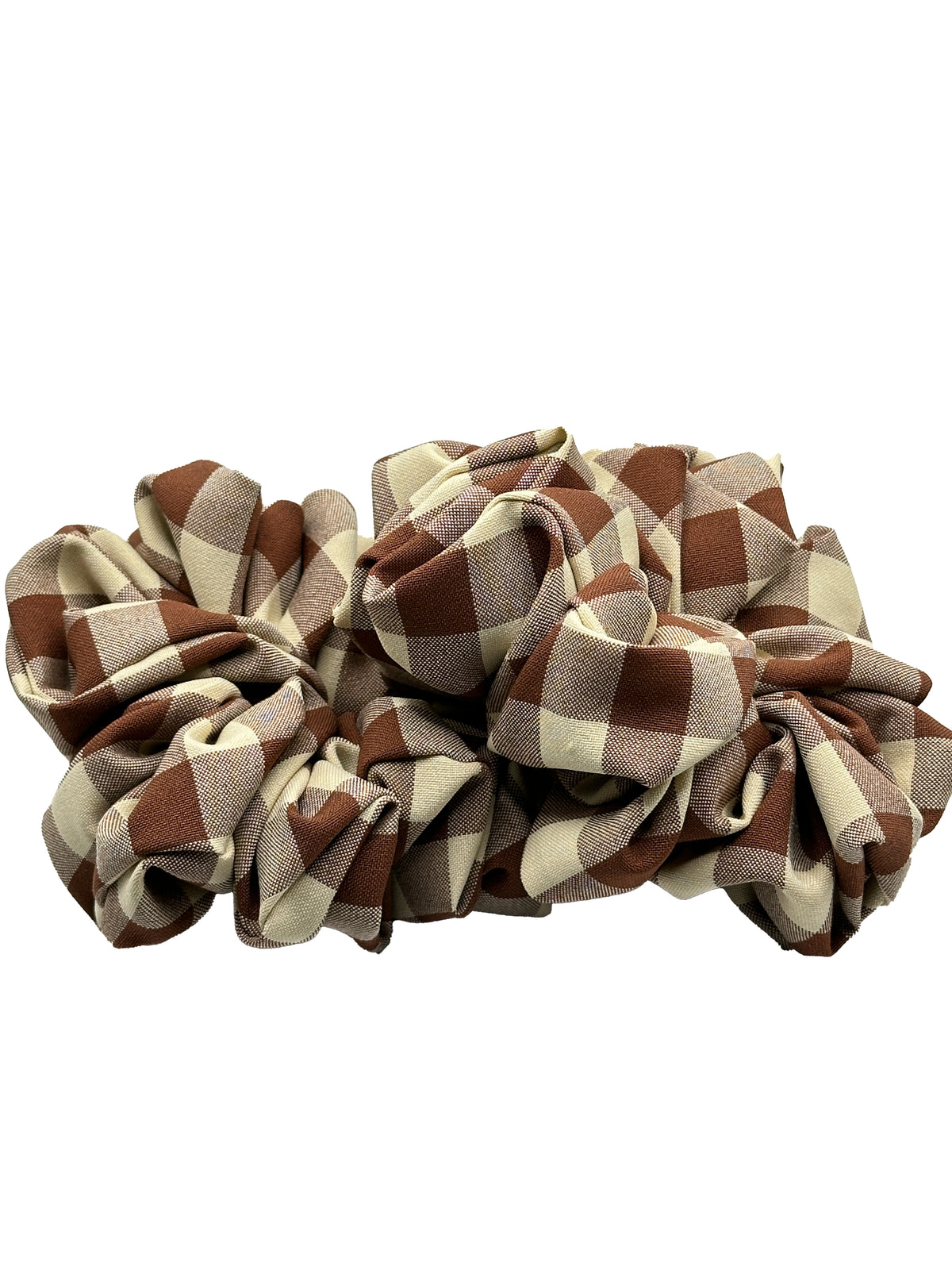 Cozy Gingham Scrunchie
