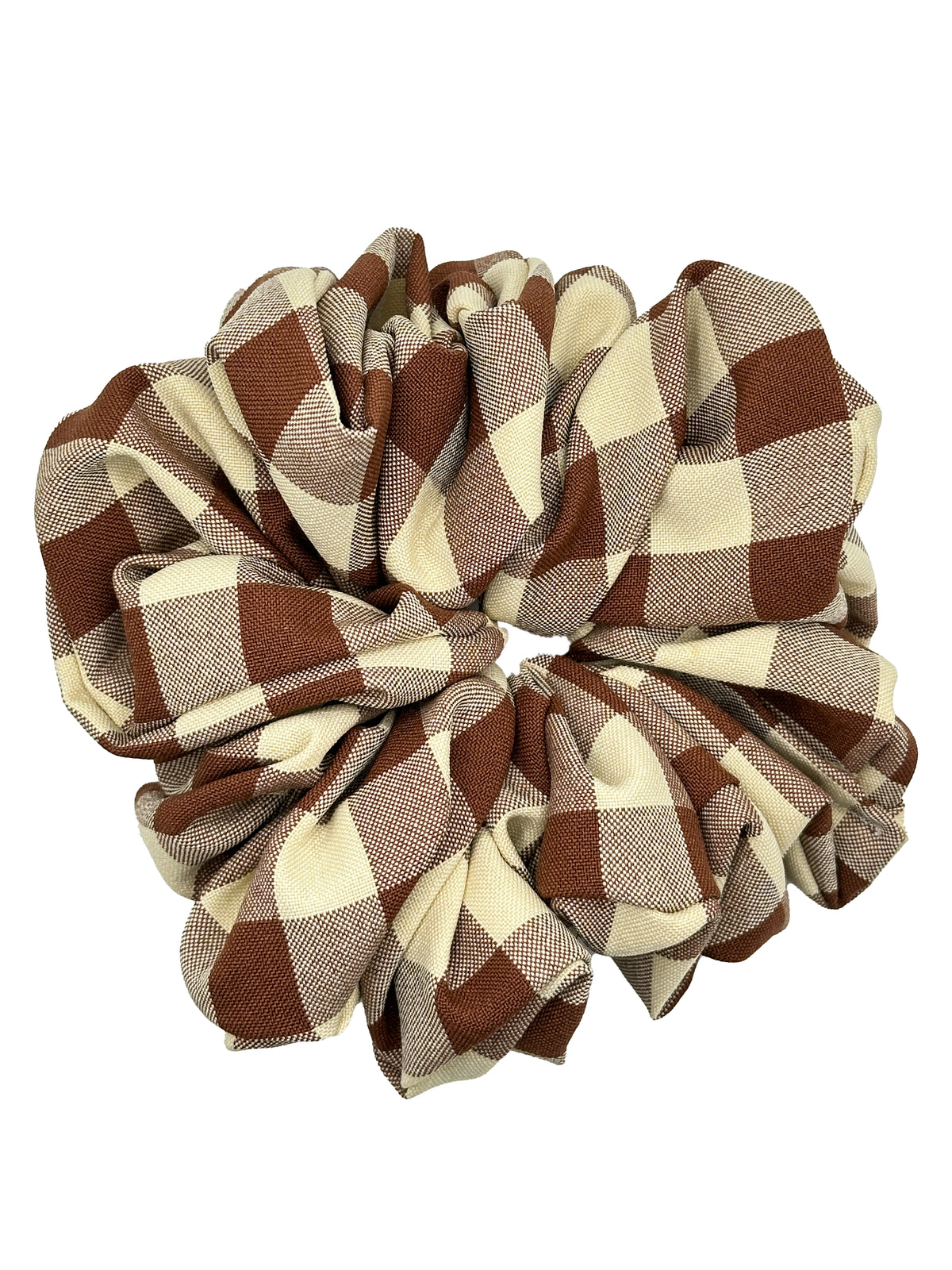 Cozy Gingham Scrunchie