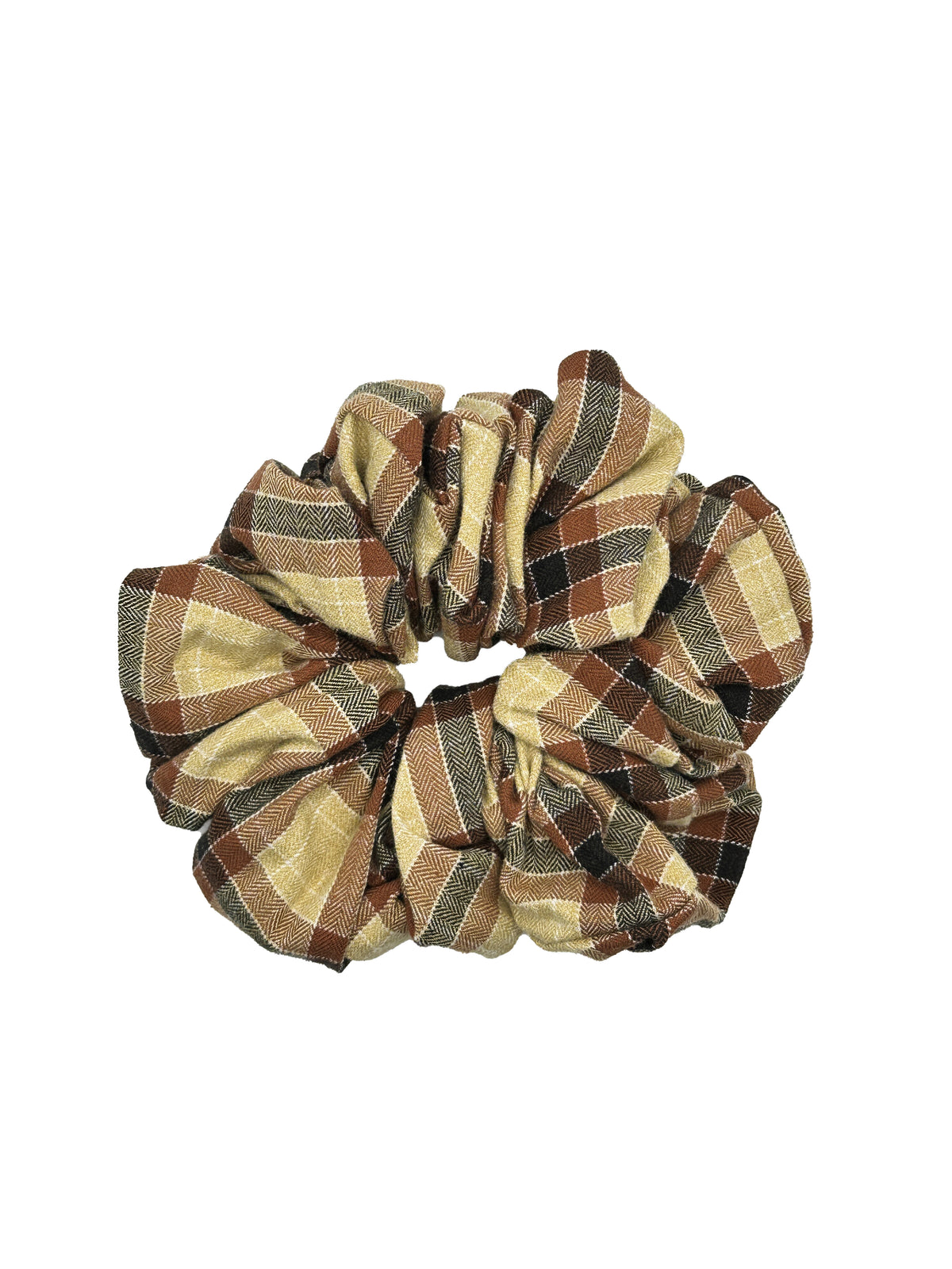 Warm Plaid Scrunchie