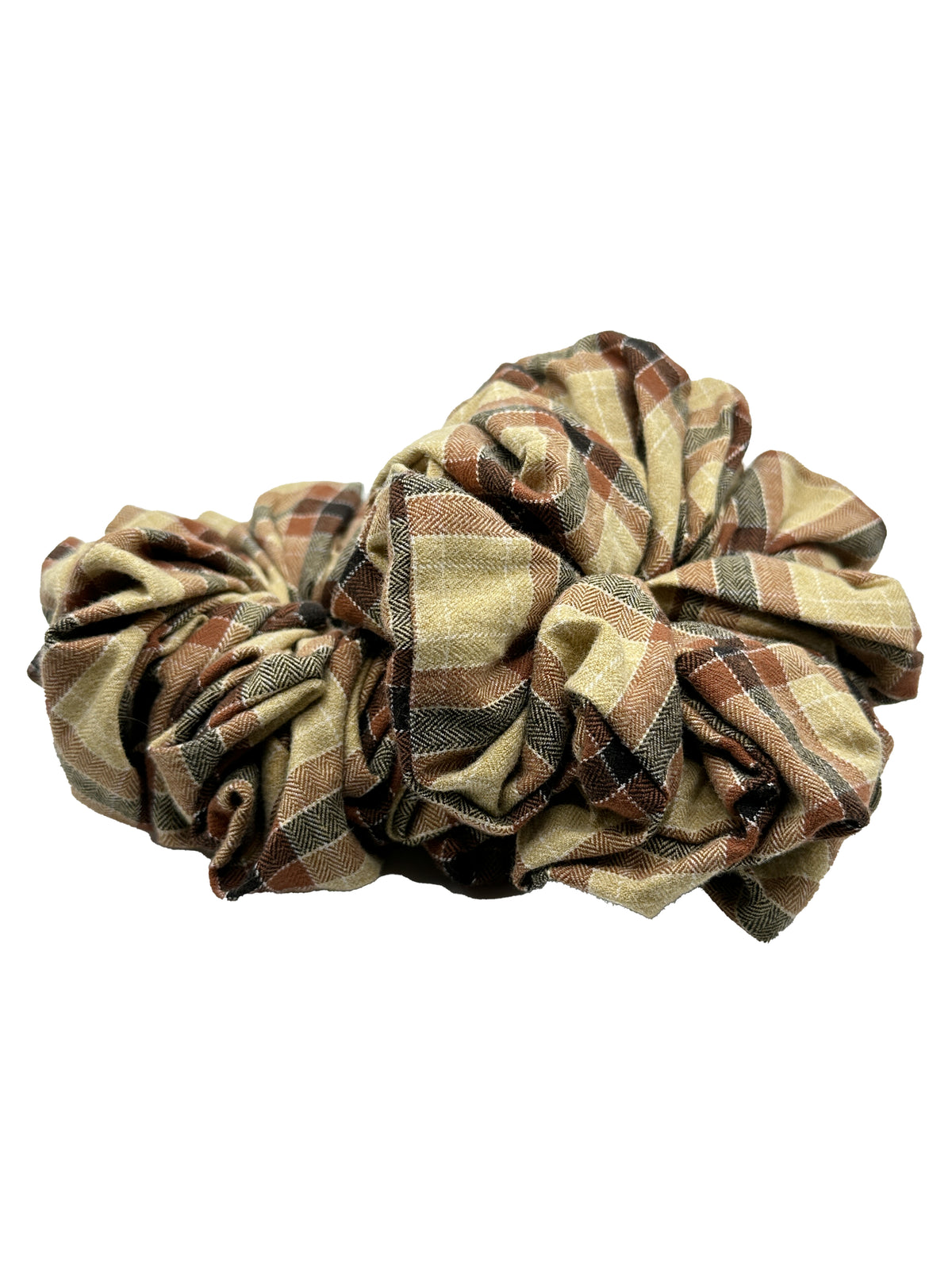 Warm Plaid Scrunchie