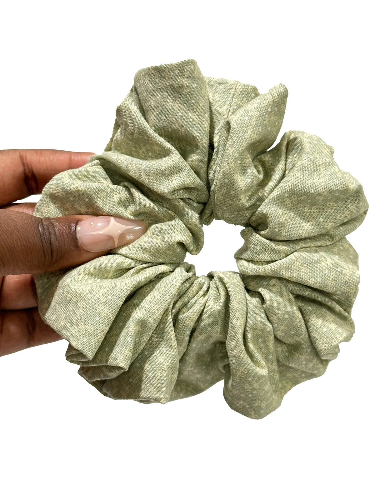 Spring Leaves Cotton Scrunchie