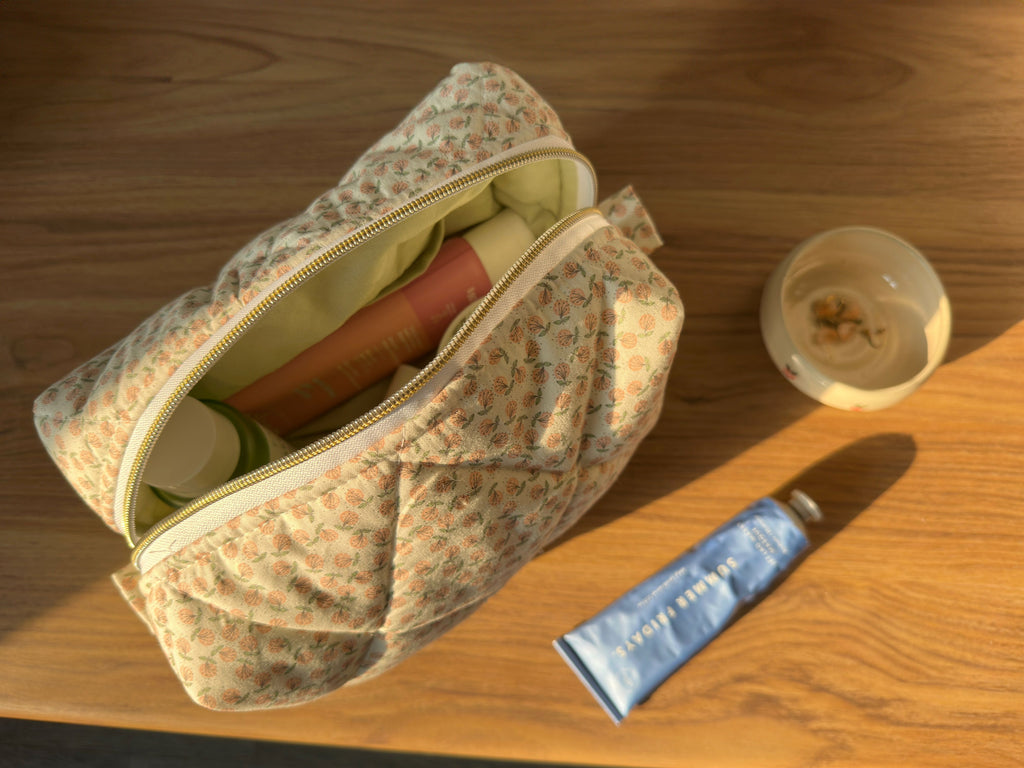 Pink Dandelion Quilted Carry All Bag