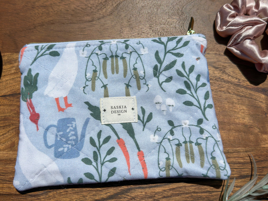 Silly Goose Quilted Zipper Pouch