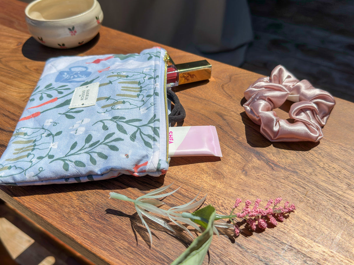 Silly Goose Quilted Zipper Pouch