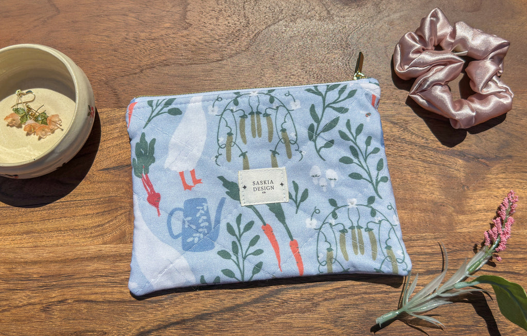 Silly Goose Quilted Zipper Pouch