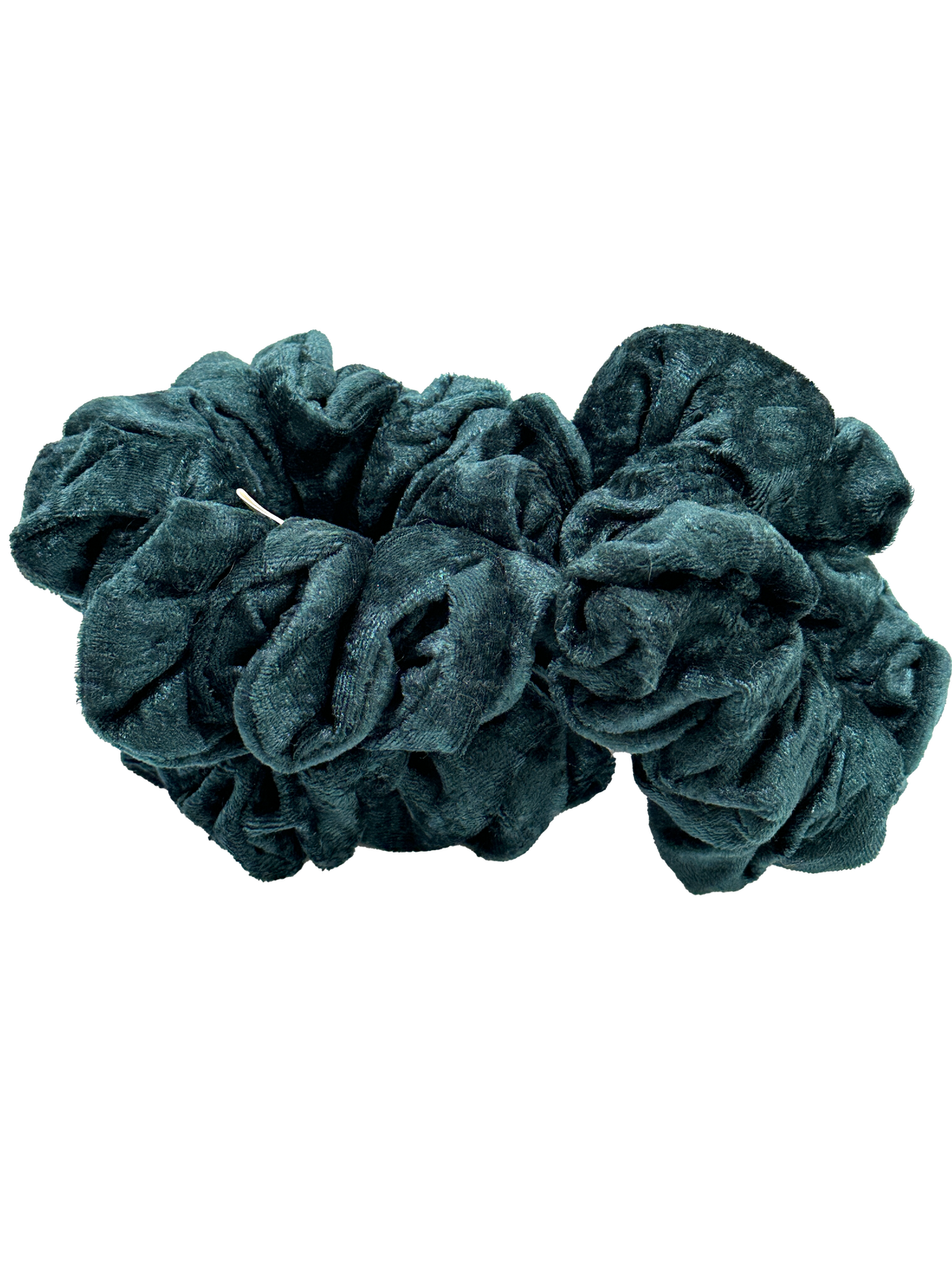 Green Ocean Velvet Scrunchie