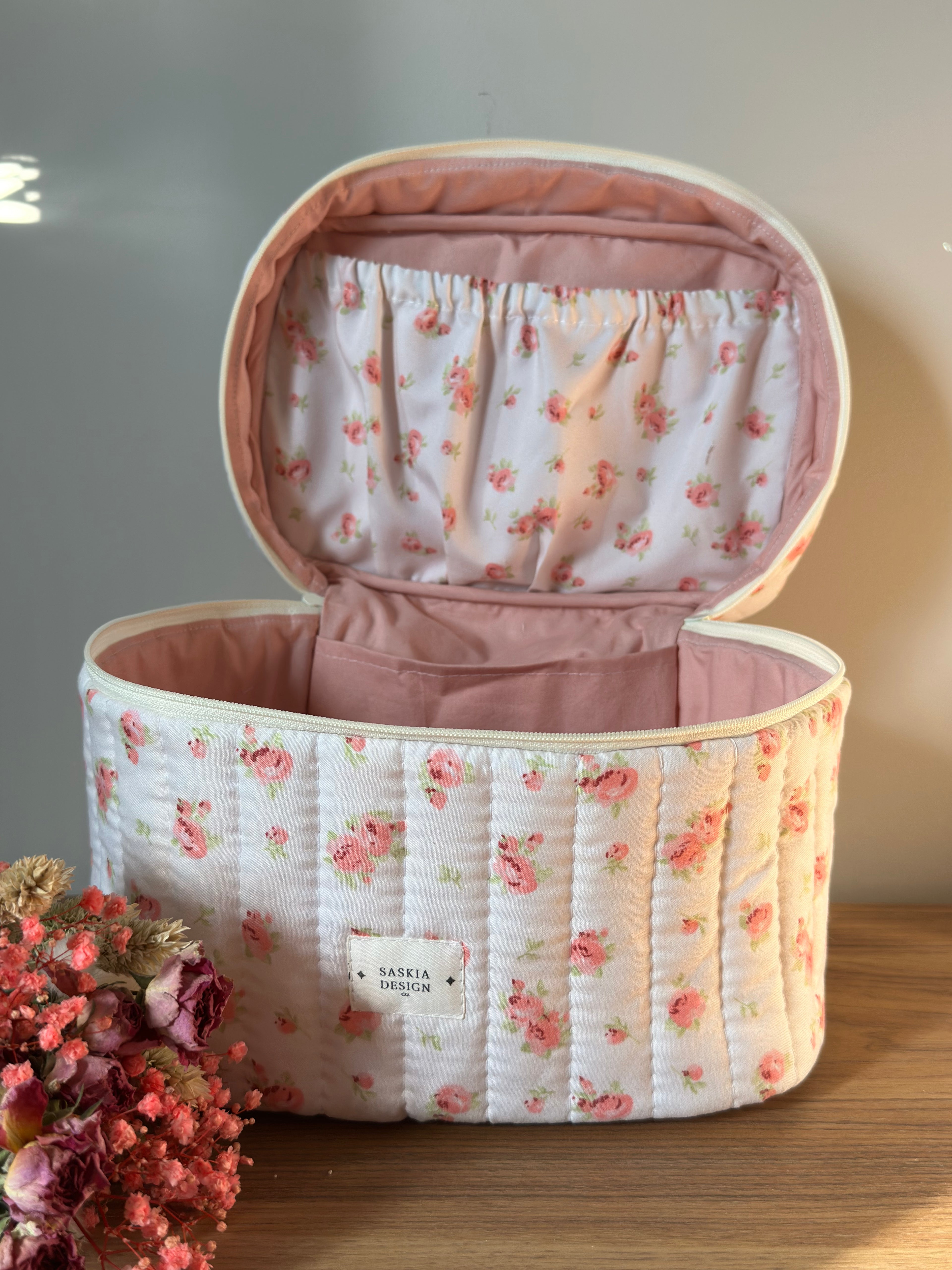 Camelia Quilted Vanity Bag