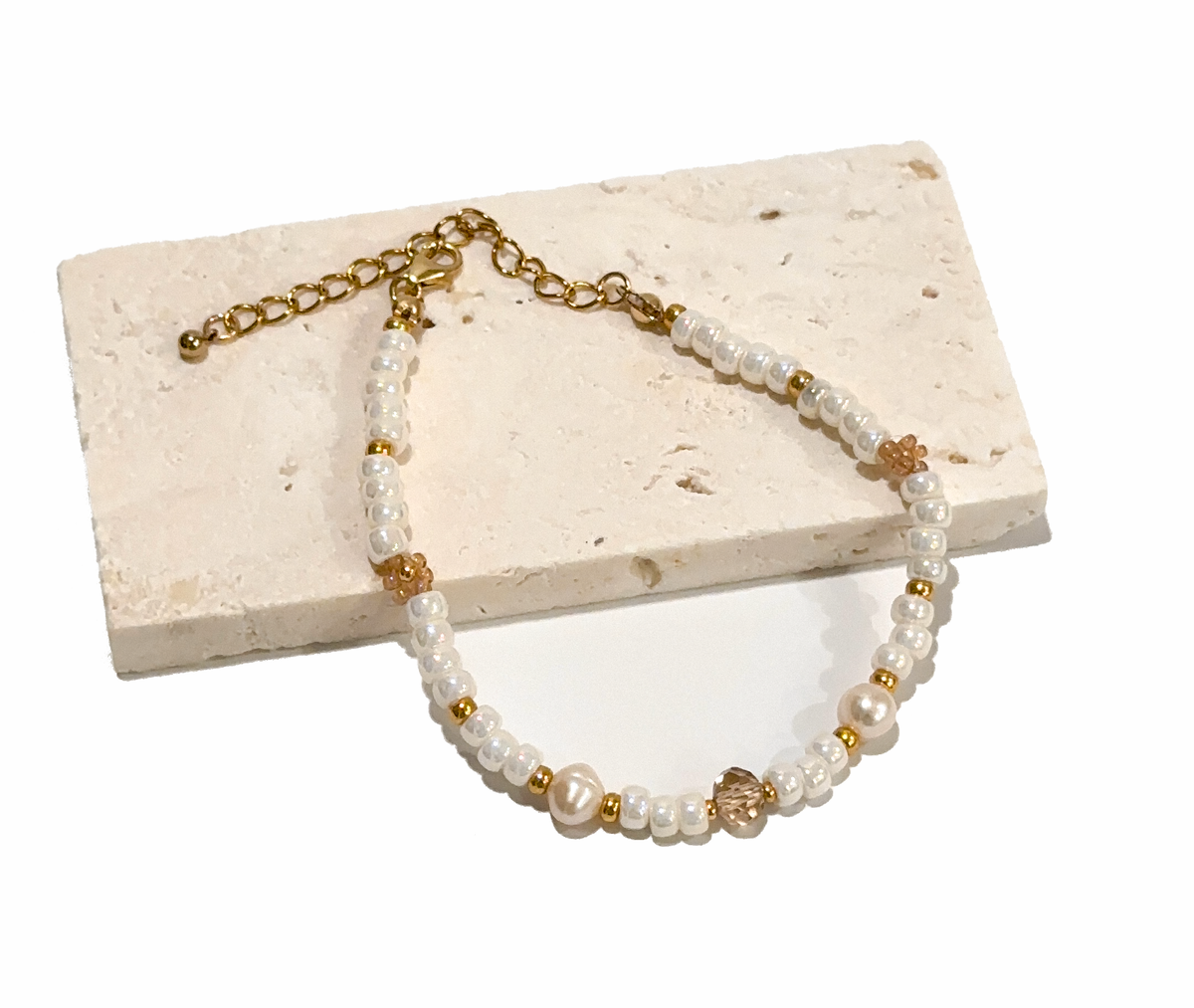 Beaded Pearl Sakura Bracelet