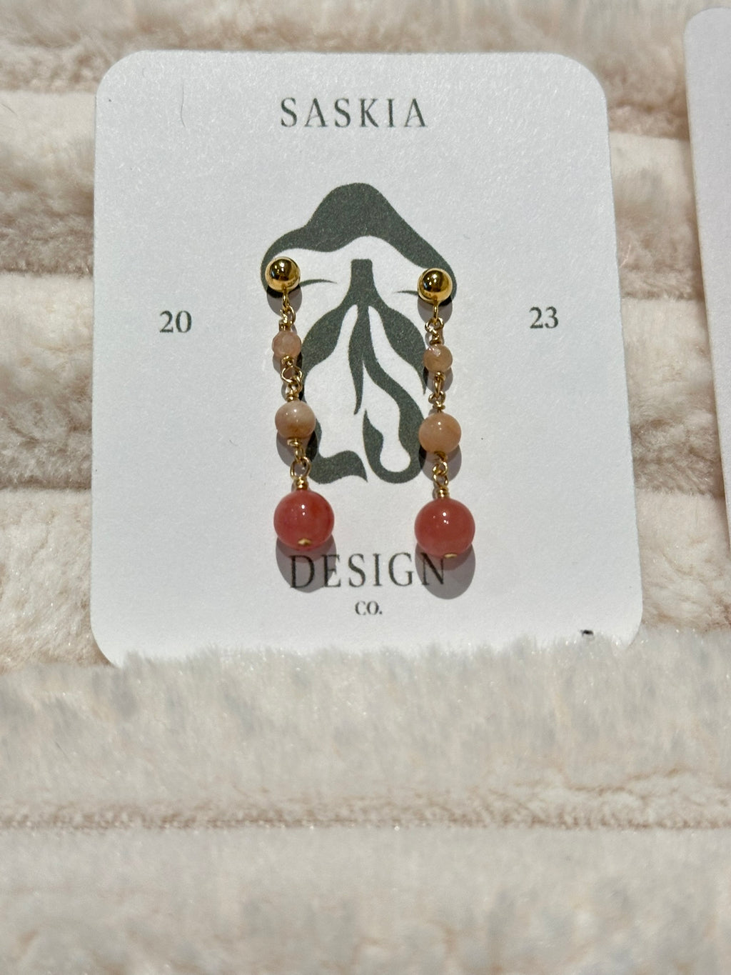 Gold Filled Sunstone - Dangle Stud