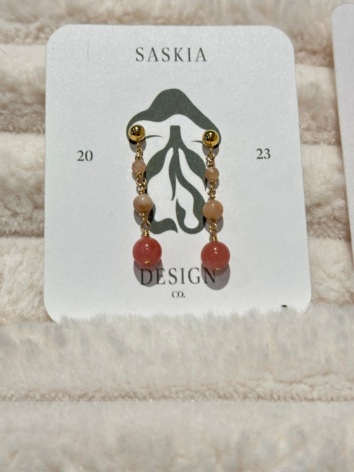 Gold Filled Sunstone - Dangle Stud