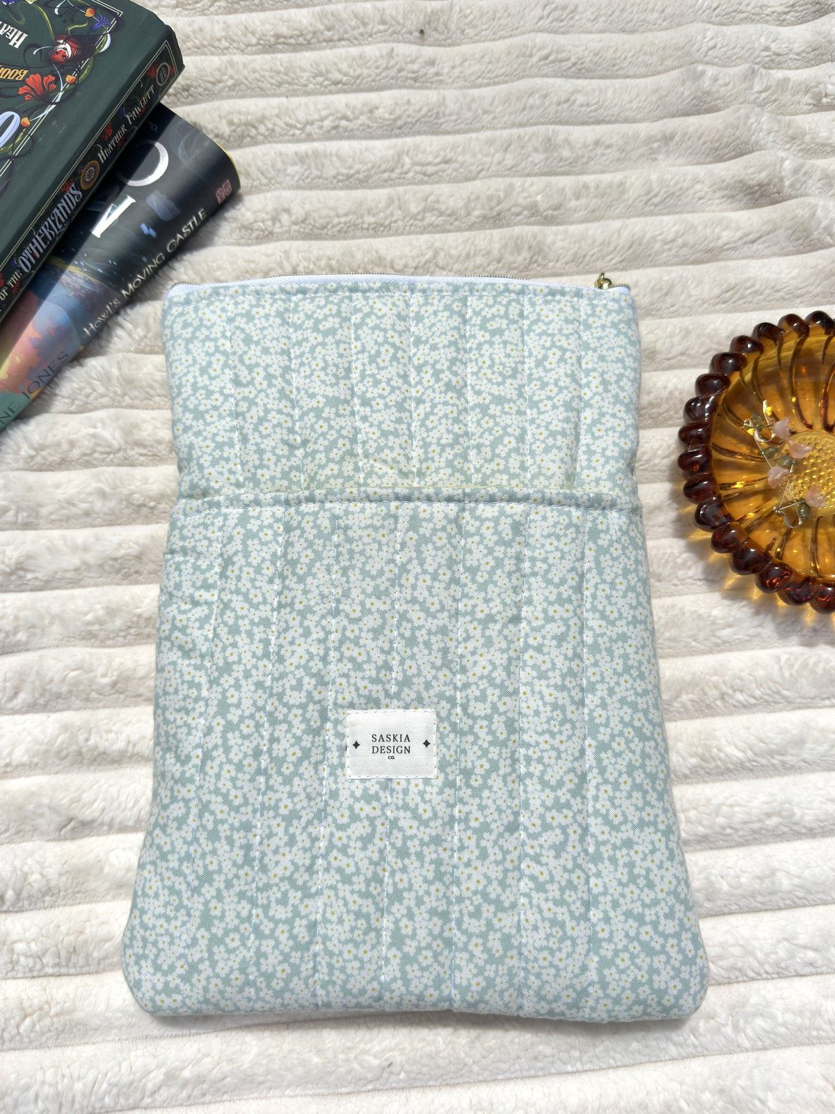 May Flowers Quilted Book Sleeve