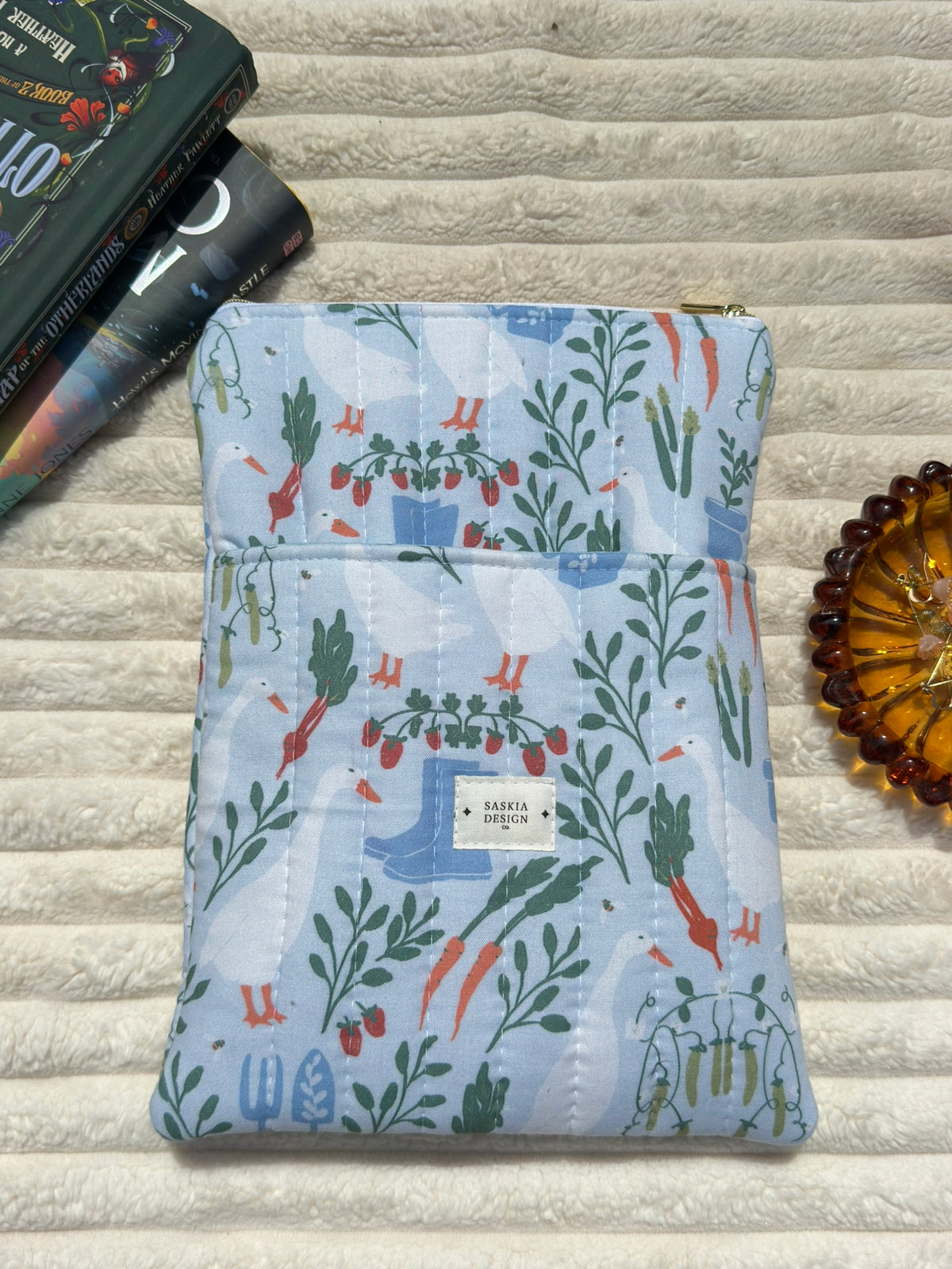 Silly Goose Quilted Book Sleeve