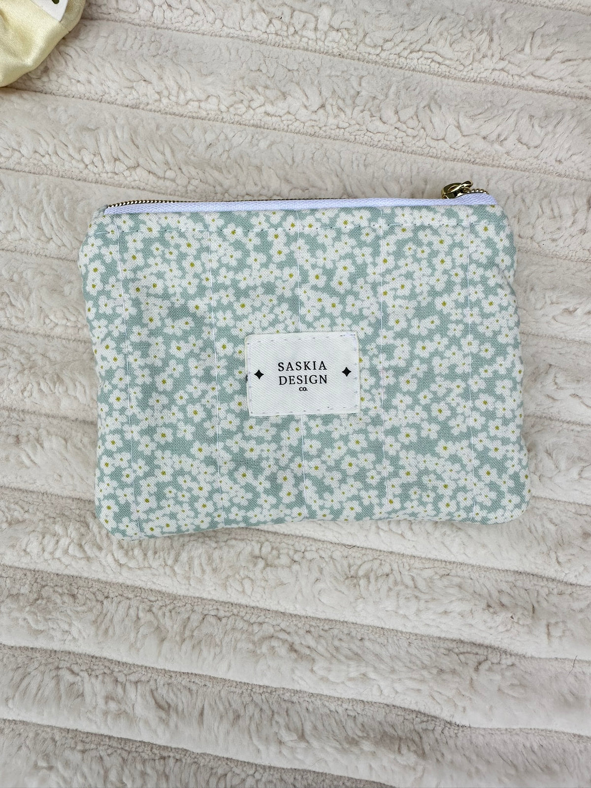 May Flower Quilted Zipper Pouch