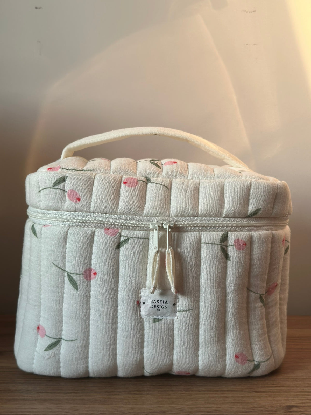 Sweet Pea Quilted Vanity Bag