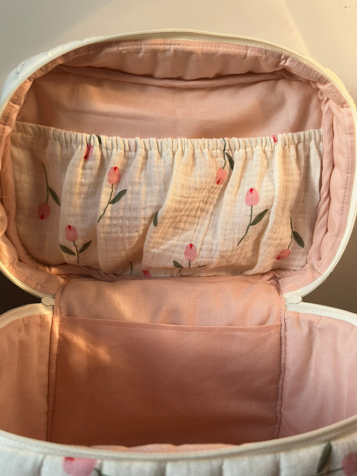 Sweet Pea Quilted Vanity Bag