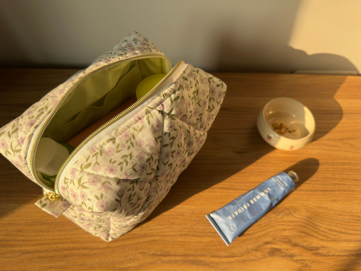 Lilac Quilted Carry All Bag