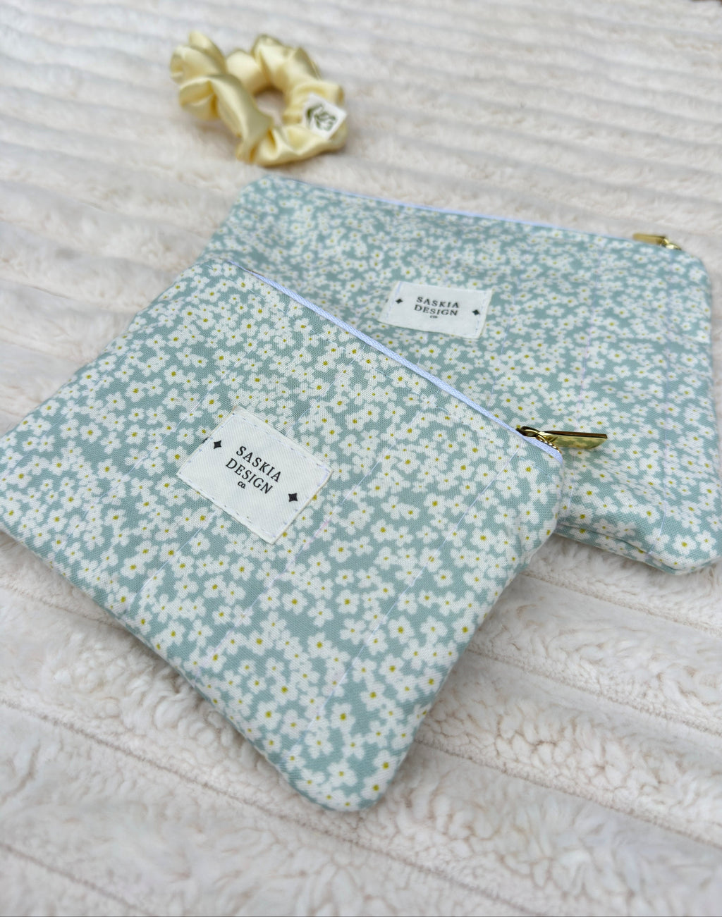 May Flower Quilted Zipper Pouch