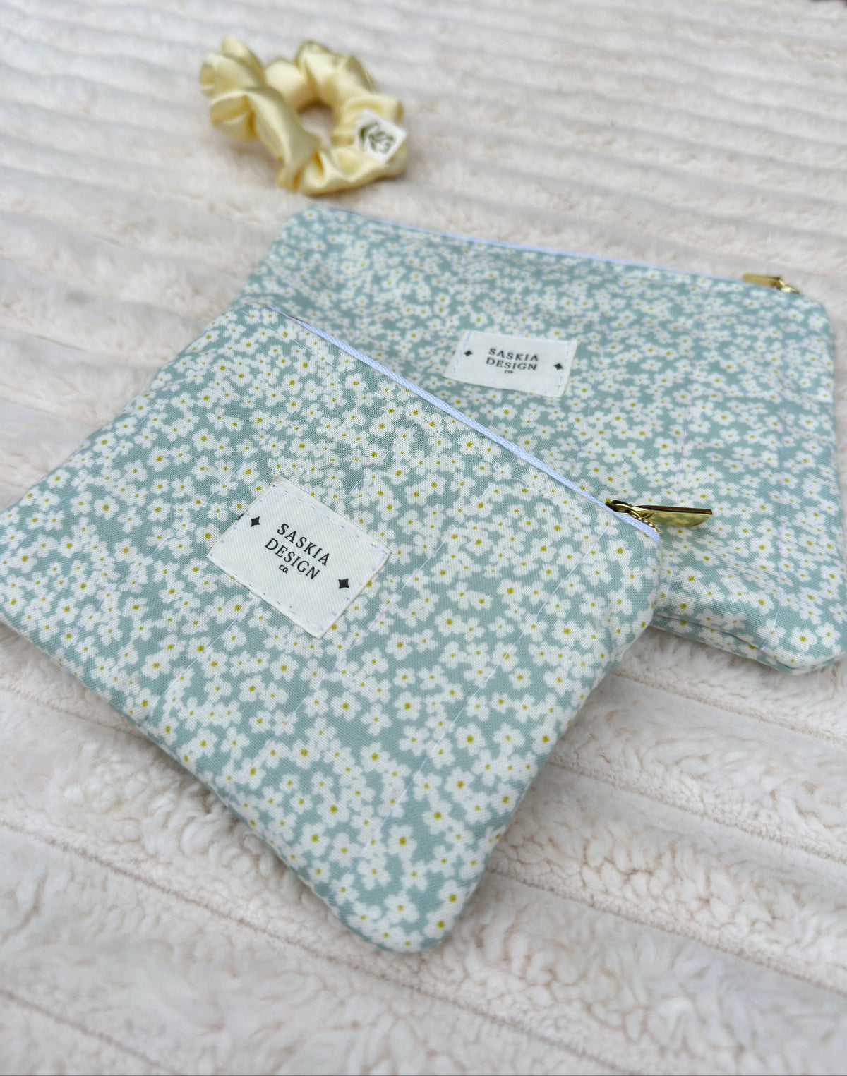 May Flower Quilted Zipper Pouch
