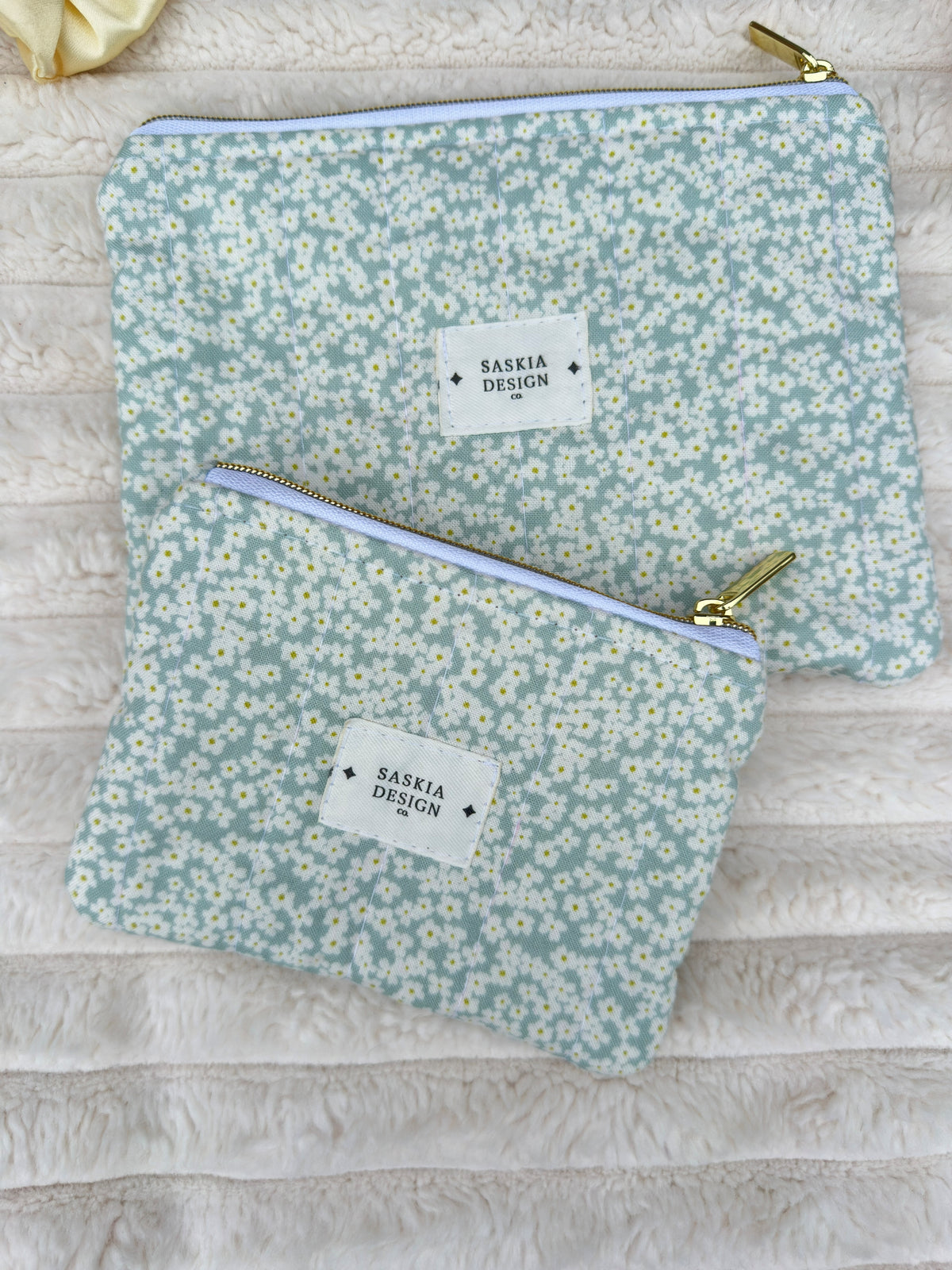May Flower Quilted Zipper Pouch