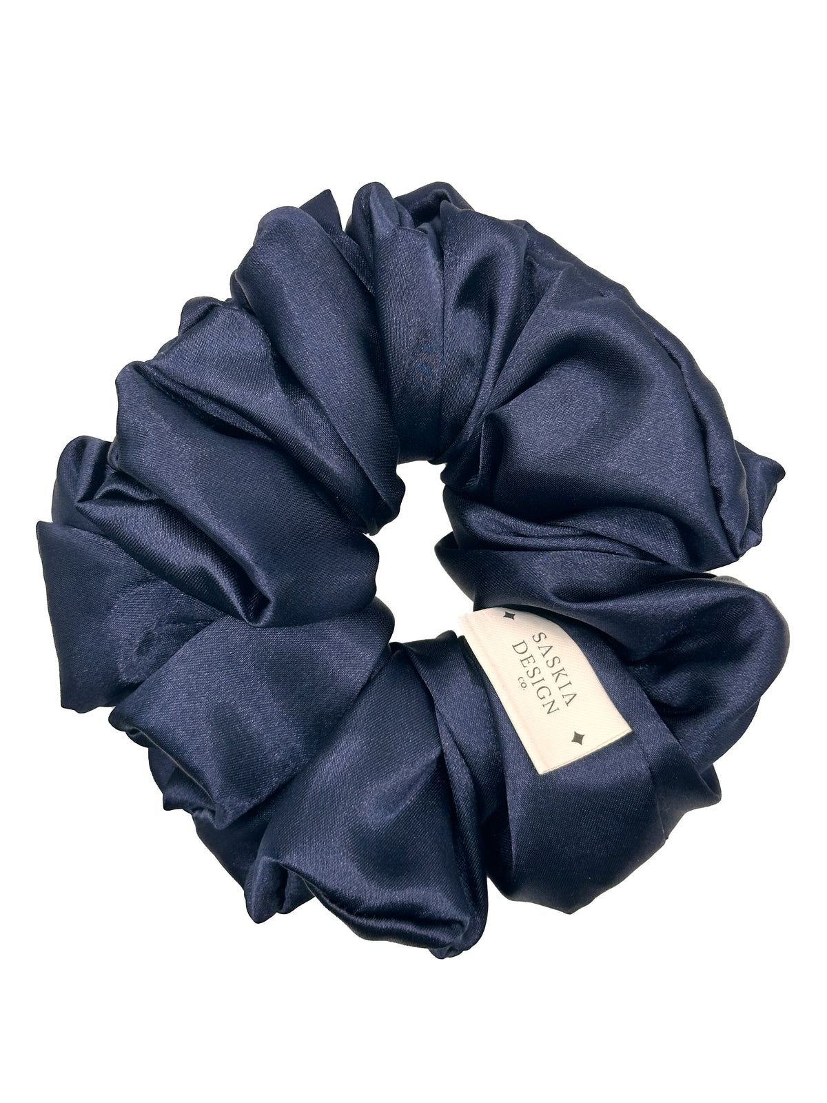 Midnight Satin Scrunchie