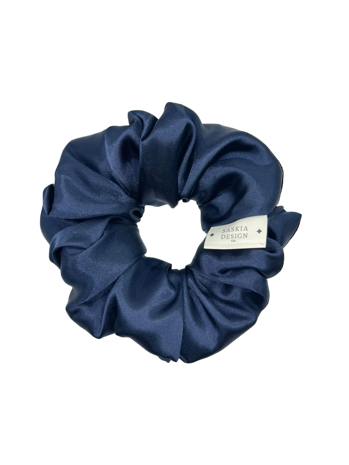 Midnight Satin Scrunchie