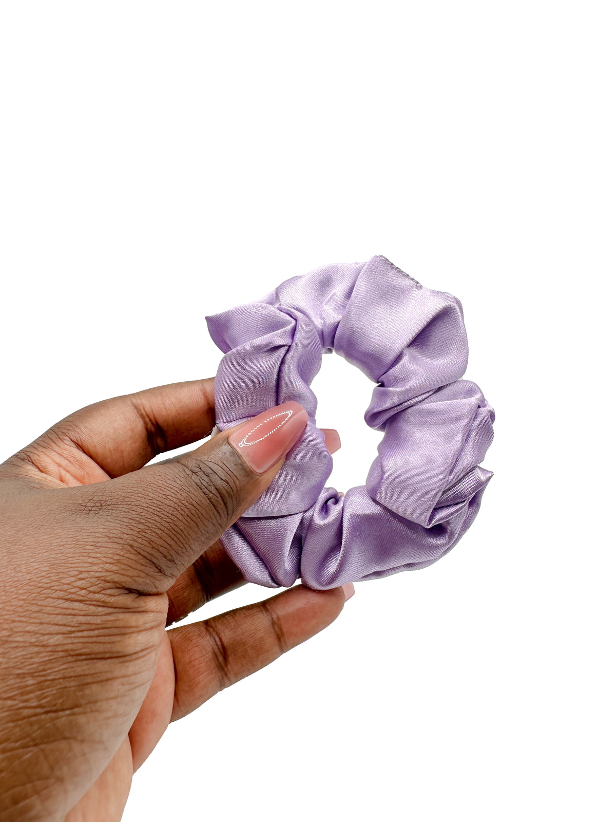 Lavender Satin Scrunchie