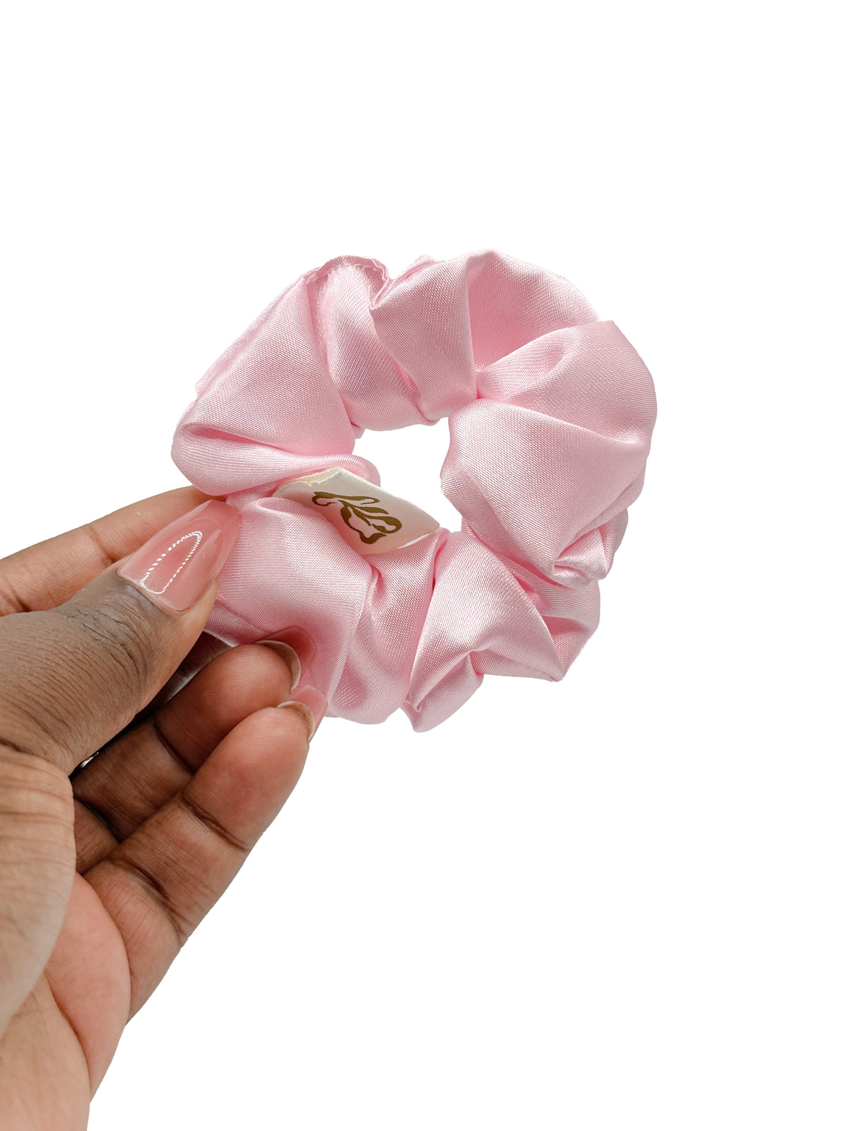 Powder Puff Satin Scrunchie