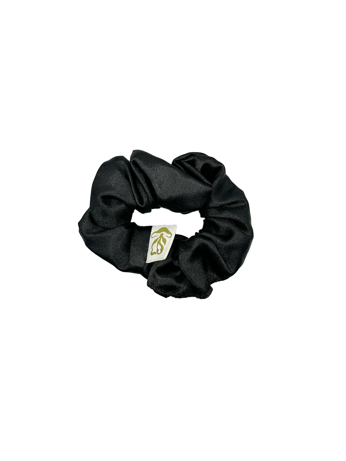 Black Satin Scrunchie